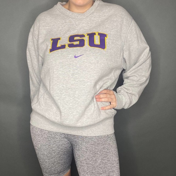 Nike Sweaters - Nike Lsu Crewneck Sweater Grey M